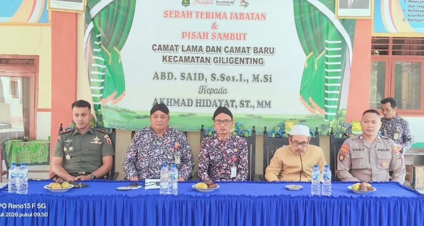 Serah terima jabatan Camat Giligenting Kabupaten Sumenep