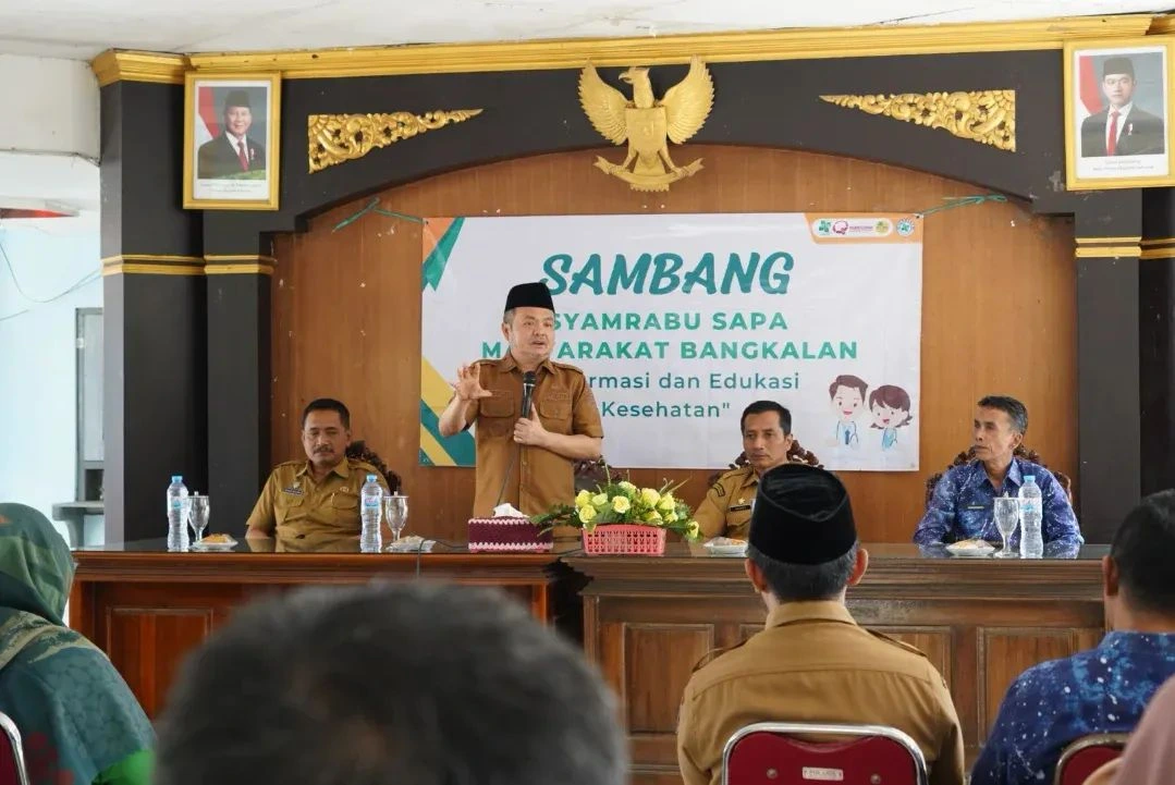 Wakil Bupati Bangkalan Moch. Fauzan Ja'far memberikan arahan pada kegiatan pelatihan pemutakhiran Data Tunggal Sosial Ekonomi Nasional atau DTSEN