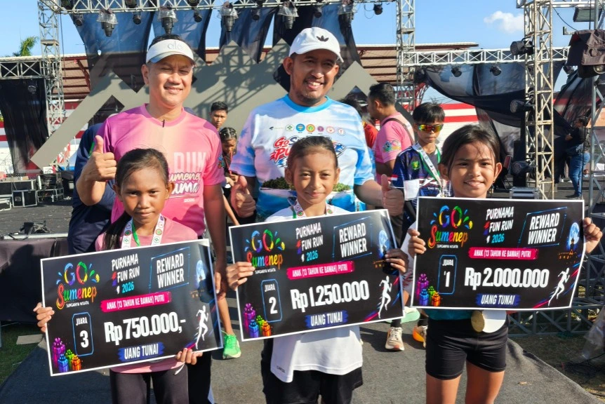 Bupati Sumenep Achmad Fauzi menghadiri Go Sumenep Purnama Fun Run 2026
