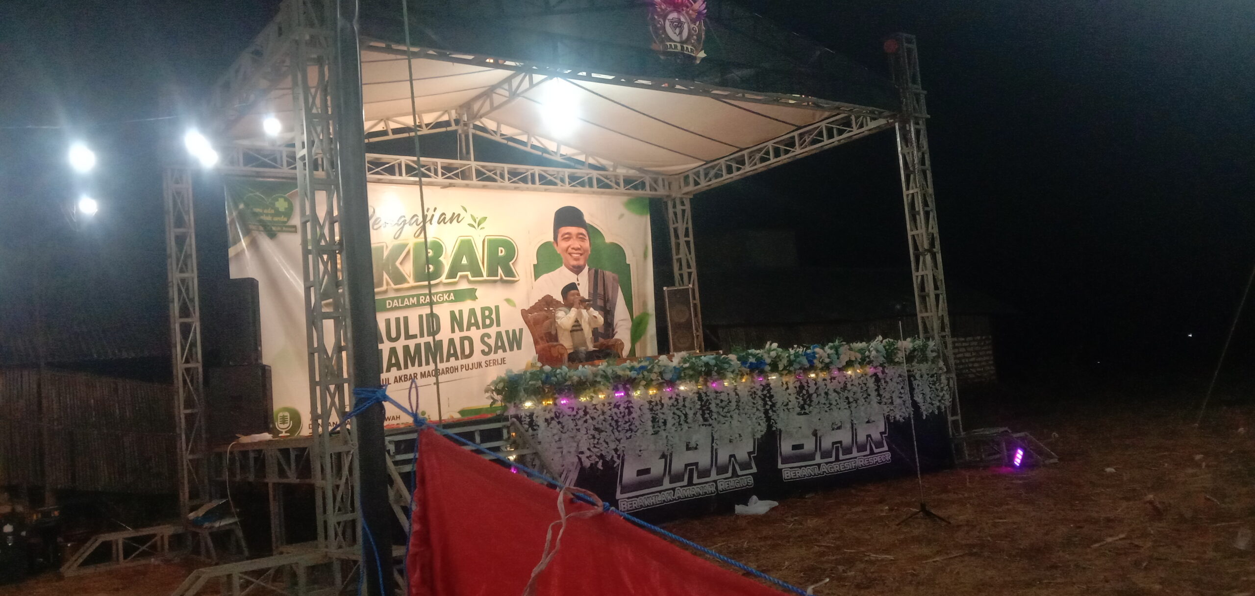 Pemuda BAPER Lembung Barat Sumenep mengikuti Maulid Nabi dan Haul Akbar Bujuk Sarije