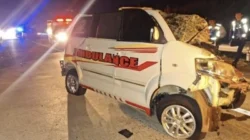 Kecelakaan beruntun ambulans di KM 379+900 Tol Batang-Semarang