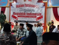 Malam Tasyakuran HUT ke-81 RI di Giligenting, Camat Ajak Warga Perkuat Persatuan