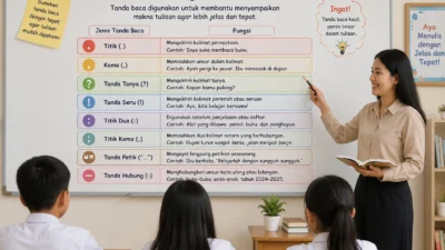 Pembelajaran tentang jenis dan fungsi tanda baca bahasa Indonesia