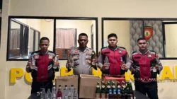 Patroli Malam, Sat Samapta Polresta Sumenep Amankan 54 Botol Miras dari Dua Toko