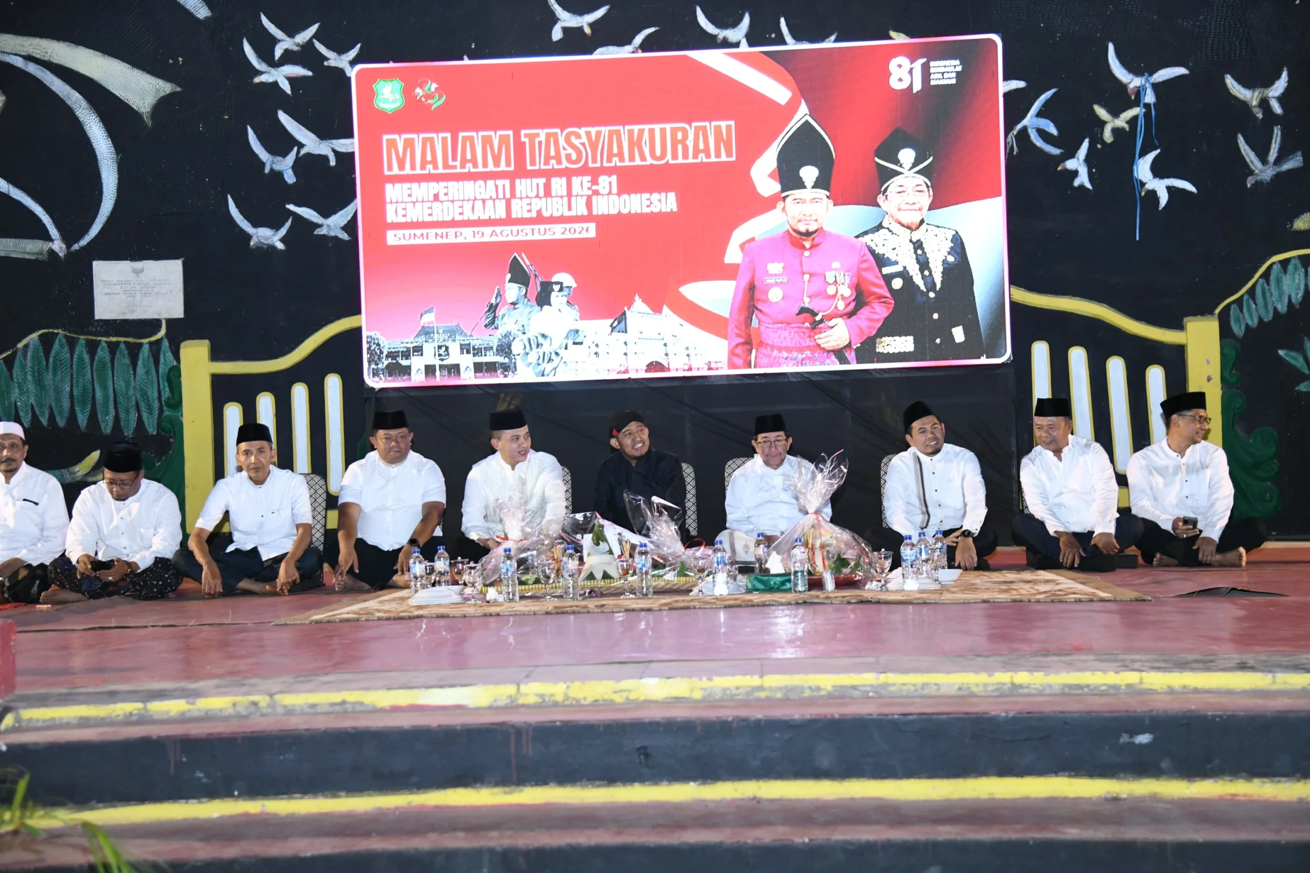 Bupati Sumenep Achmad Fauzi saat syukuran HUT ke-81 RI