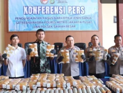 Polres Metro Jakpus Bongkar Jaringan Ganja Lintas Provinsi, Sita 132 Kg Senilai Rp10 Miliar