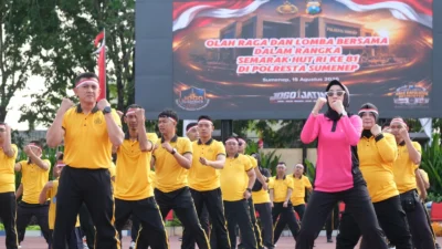 Polresta Sumenep gelar olahraga dan lomba HUT ke-81 RI