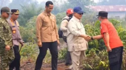 Presiden Prabowo meninjau lokasi karhutla di Kubu Raya Kalimantan Barat