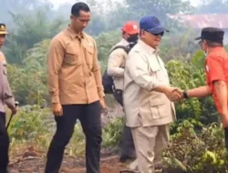 Prabowo Tinjau Karhutla Kubu Raya, Pastikan Penanganan di Lapangan Berjalan Efektif
