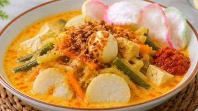 Resep lontong sayur lengkap dengan kuah santan dan pelengkap