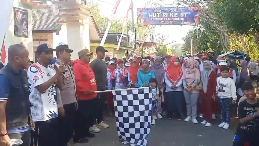 Ribuan warga mengikuti JJS HUT ke-81 RI di Giligenting Sumenep