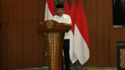 Wakil Bupati Bangkalan Fauzan Ja'far saat menyampaikan nota jawaban pemerintah pada rapat paripurna DPRD Bangkalan.