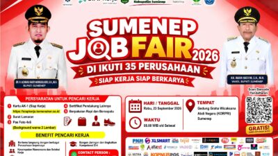 Sumenep Job Fair 2026 menghadirkan 35 perusahaan dan lowongan kerja bagi pencari kerja