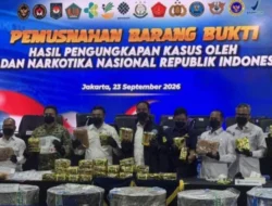 BNN Musnahkan 34,7 Kg Narkoba dari 12 Kasus, 25 Tersangka Diproses