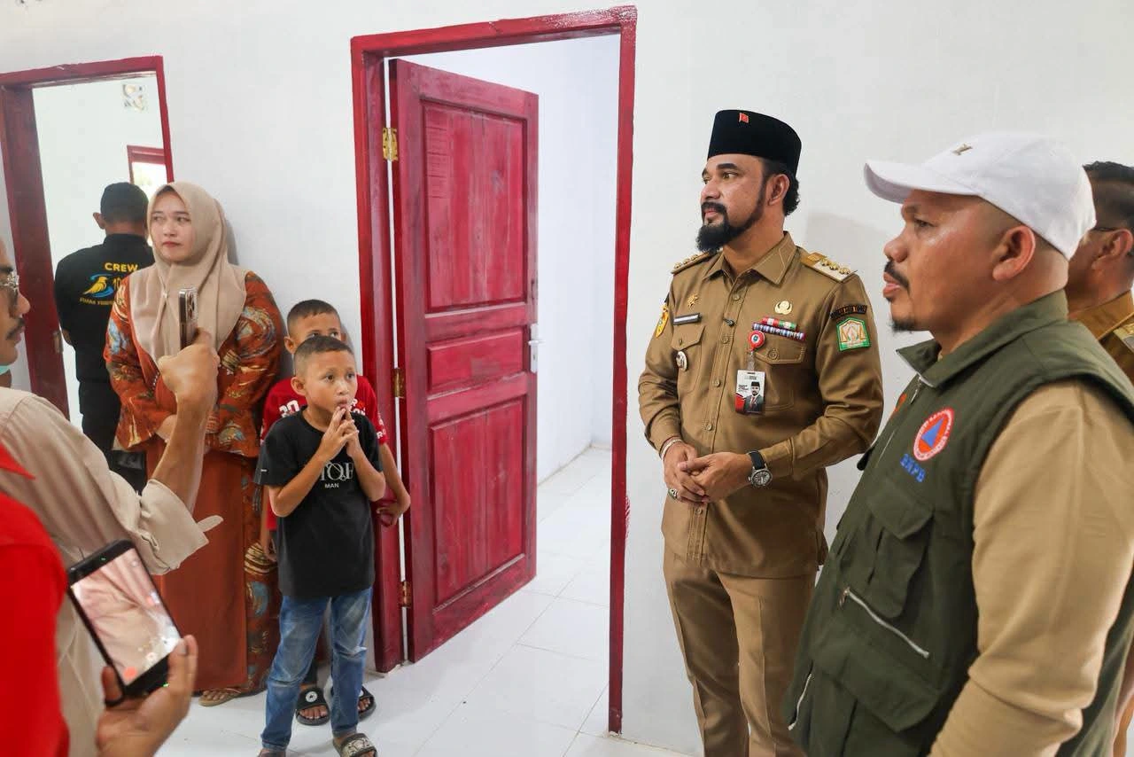 Bupati Aceh Timur meninjau pembangunan huntap korban banjir