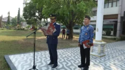 Bupati Bangkalan Lukman Hakim memimpin apel Harhubnas 2026