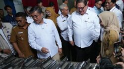 Airlangga Hartarto saat menghadiri pelatihan vokasi nasional di Serang