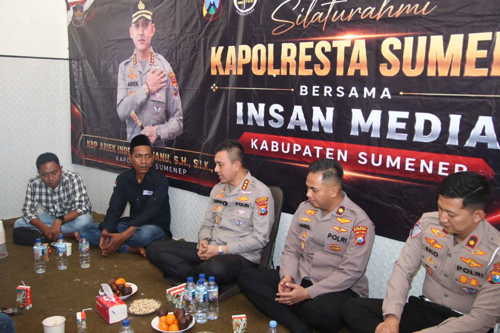 Kapolresta Sumenep Ariek Indra Sentanu silaturahmi dengan AMOS
