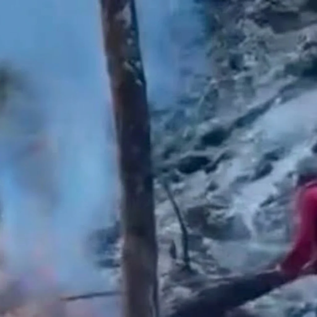 Petugas memantau kawasan Gunung Rinjani setelah kebakaran berhasil dipadamkan