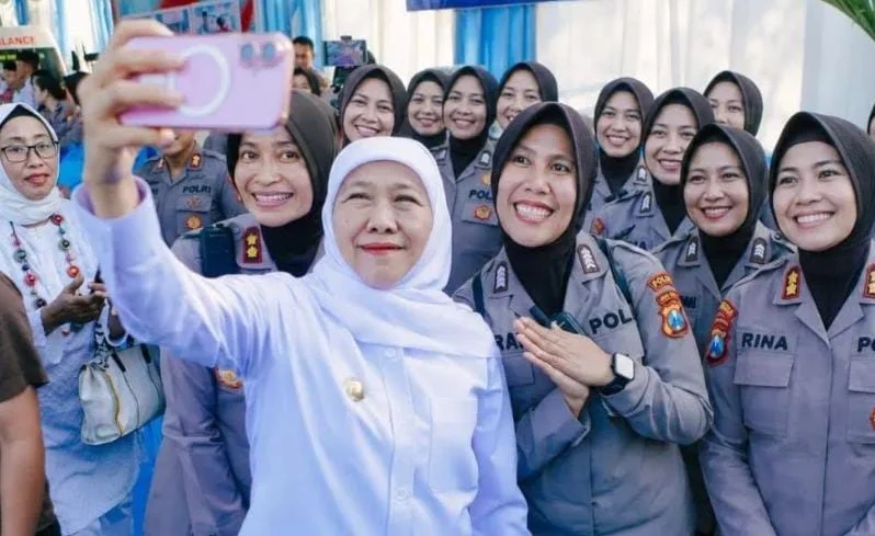Khofifah apresiasi dedikasi Polwan di Jawa Timur