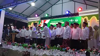 Pelantikan MWC NU Giligenting dan penyerahan tongkat serta tasbih simbol kepemimpinan