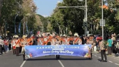 Polwan dari 43 negara mengikuti Parade of Nations IAWP 2026 di Denpasar Bali