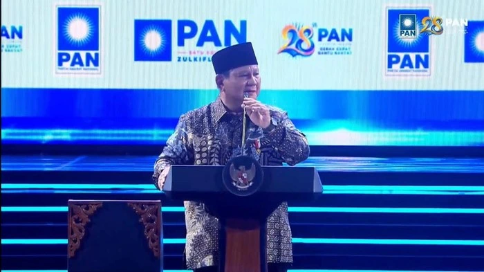 Presiden Prabowo Subianto saat HUT ke-28 PAN di Jakarta