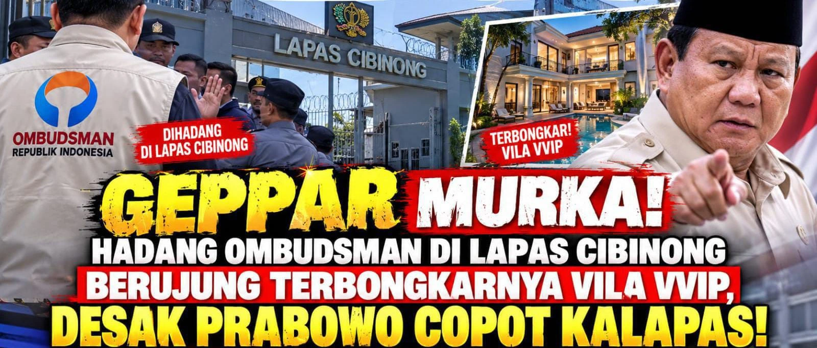 Tim Ombudsman RI melakukan sidak di Lapas Cibinong