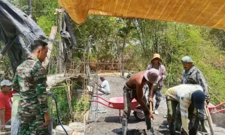 Bangkalan, Blega, jembatan Bangkalan, TNI AD, Kodim 0829 Bangkalan, Koramil Blega, Bakti TNI, Cangagan Baban, pembangunan jembatan, infrastruktur Bangkalan