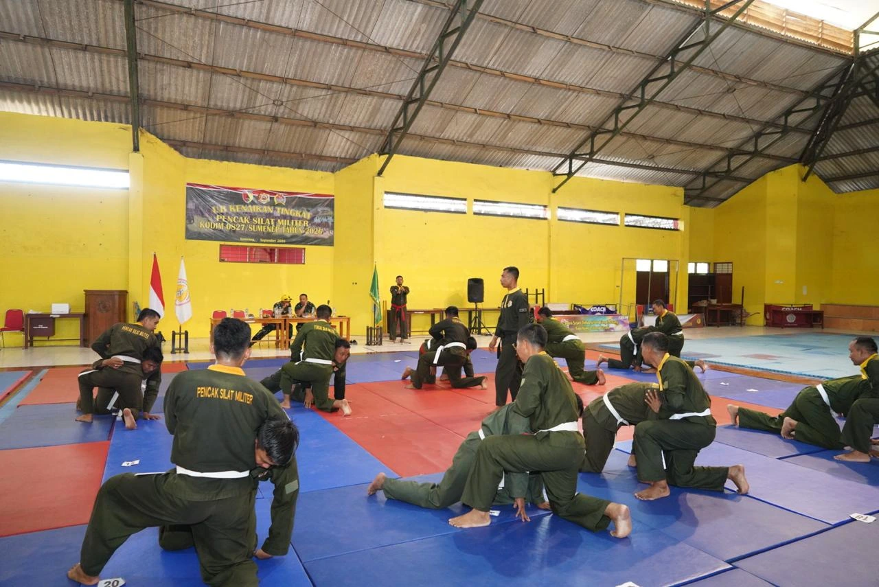 249 personel Kodim 0827 Sumenep mengikuti uji kenaikan tingkat Pencak Silat Militer