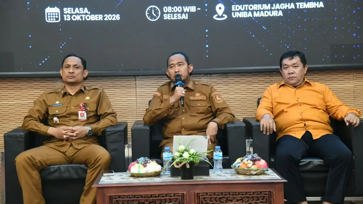 Bupati Sumenep Achmad Fauzi Wongsojudo dalam FGD penyusunan Raperda tembakau di Uniba Madura