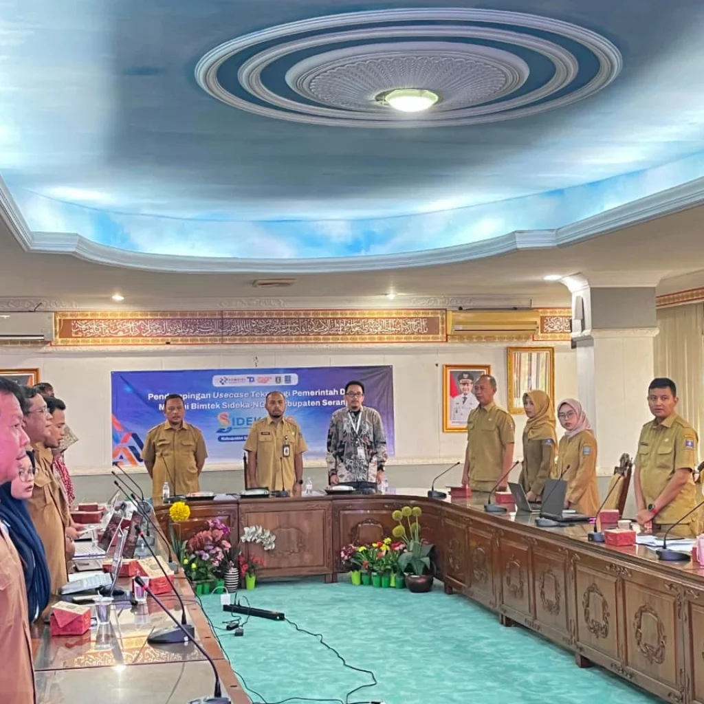 Pelaksanaan Bimbingan Teknis (Bimtek) SIDEKA-NG yang diikuti perwakilan desa pilot project dan tim Diskominfo Kabupaten Serang