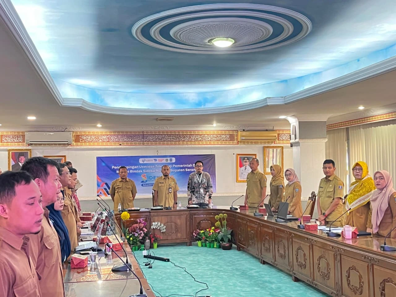Pelaksanaan Bimbingan Teknis (Bimtek) SIDEKA-NG yang diikuti perwakilan desa pilot project dan tim Diskominfo Kabupaten Serang