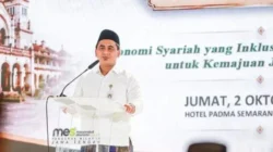 Taj Yasin Maimoen memaparkan rencana pengembangan kawasan industri halal Jawa Tengah