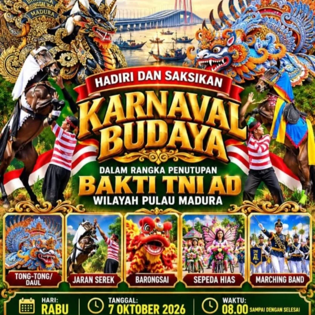 Karnaval budaya penutupan Bakti TNI AD di Sumenep 2026