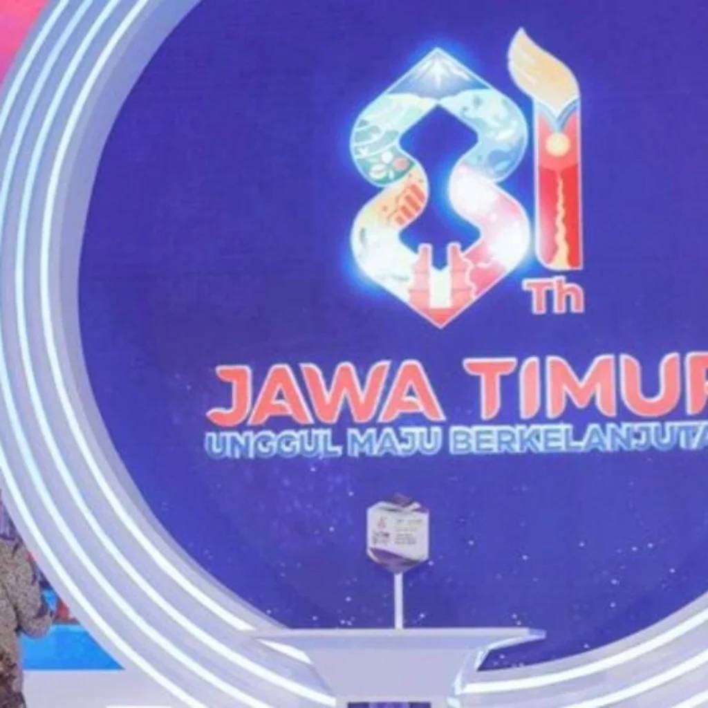 Logo Hari Jadi ke-81 Provinsi Jawa Timur dengan tema Jawa Timur Unggul, Maju dan Berkelanjutan