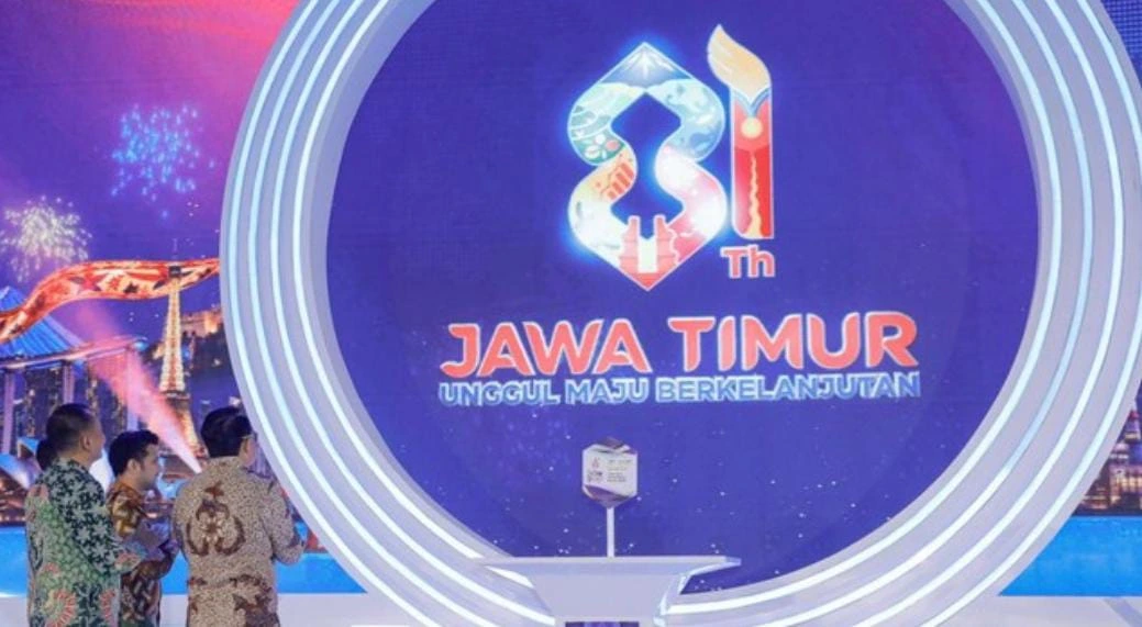 Logo Hari Jadi ke-81 Provinsi Jawa Timur dengan tema Jawa Timur Unggul, Maju dan Berkelanjutan