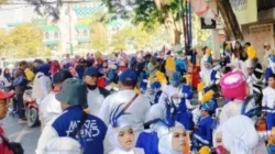 Lomba drumband di Jalan Arek Lancor Pamekasan jelang Hari Jadi Pamekasan