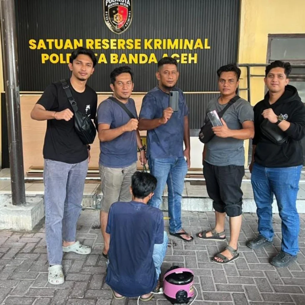 Polisi Tangkap Pria Diduga Curi 2 HP dan Magic Com di Aceh Besar