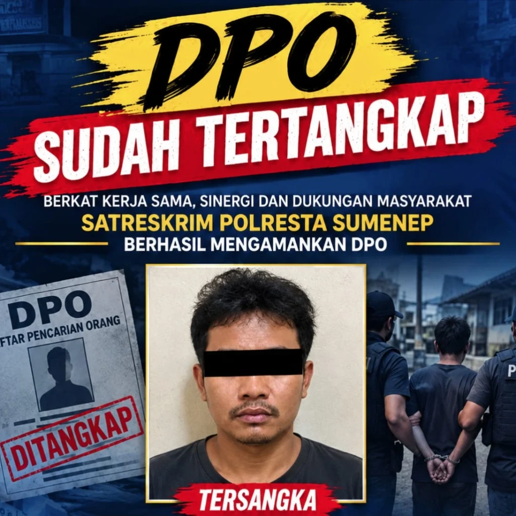 Polresta Sumenep Tangkap Tersangka Penipuan Rp200 Juta yang Sempat Masuk DPO