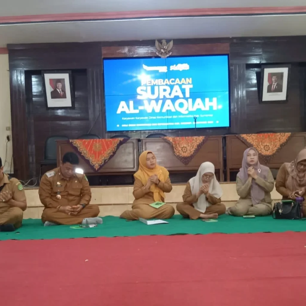 Pembacaan Surah Al-Waqiah bersama oleh Diskominfo Sumenep dalam gerakan 111.111 kali tahun 2026