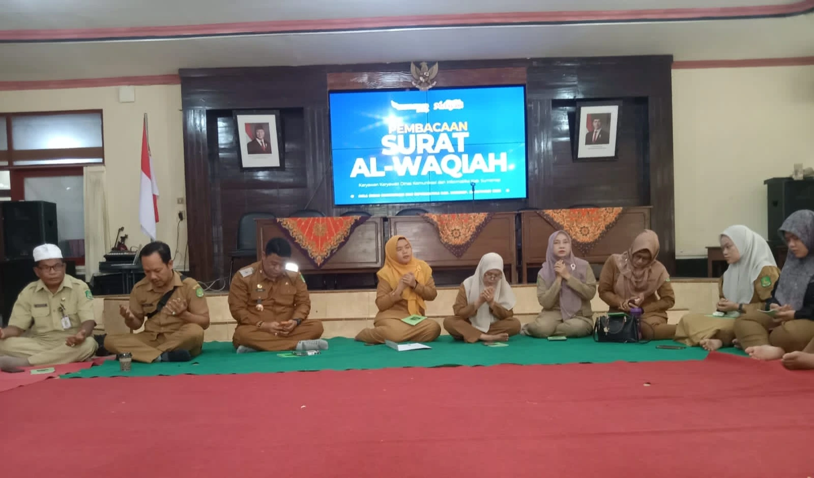 Pembacaan Surah Al-Waqiah bersama oleh Diskominfo Sumenep dalam gerakan 111.111 kali tahun 2026
