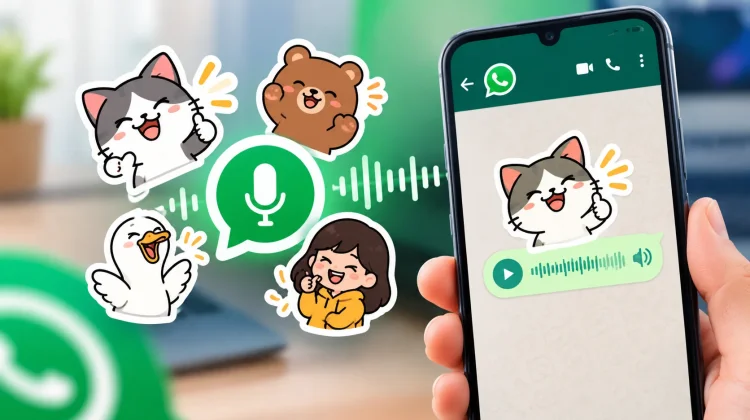 Fitur stiker bersuara WhatsApp yang memungkinkan pengguna menambahkan audio pada stiker percakapan
