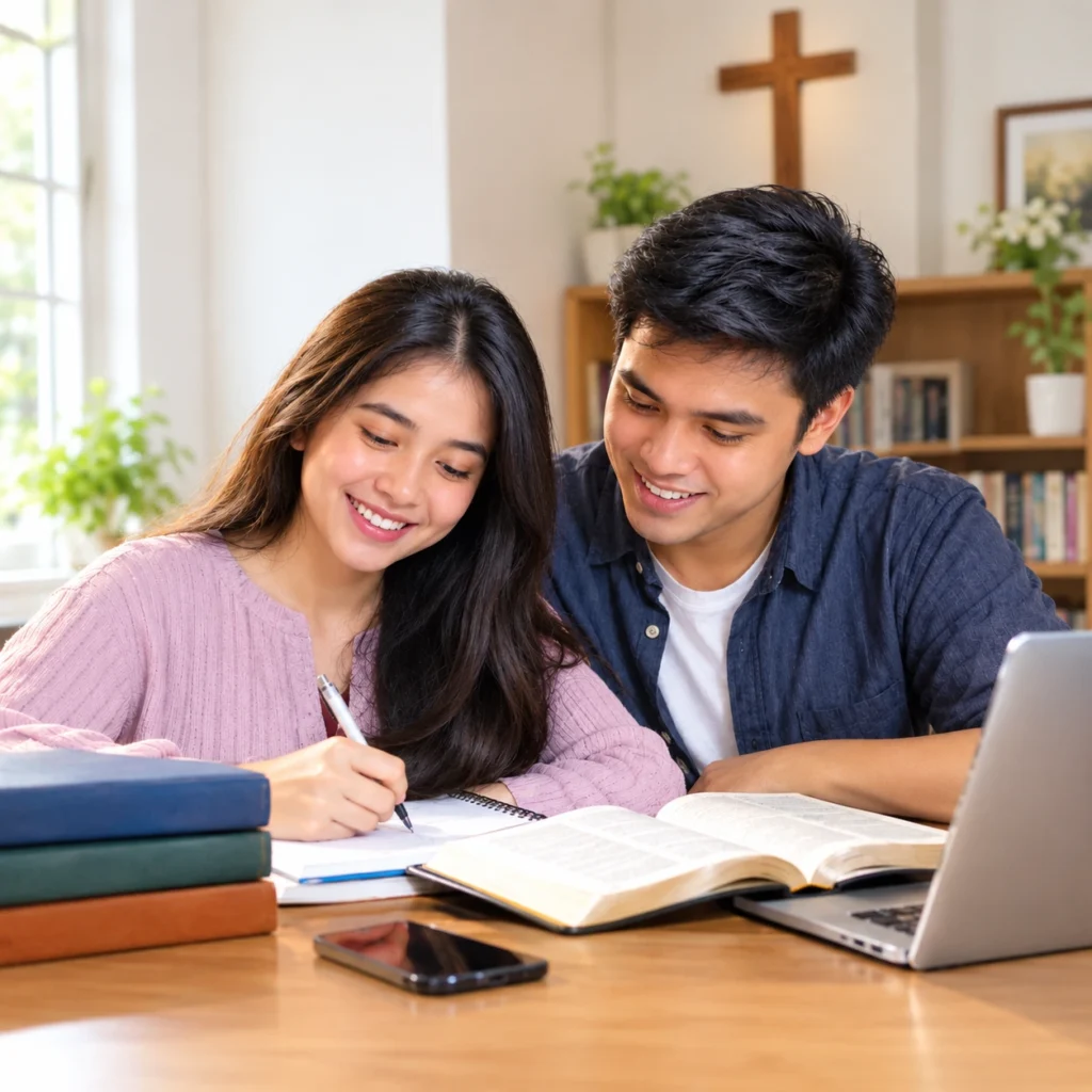 Kisah cinta Kristen inspiratif Syntia dan David yang berjuang bersama dalam doa dan iman kepada Tuhan