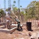 Kodim 0827 Sumenep Bangun Tower Tandon Air di Desa Kropoh