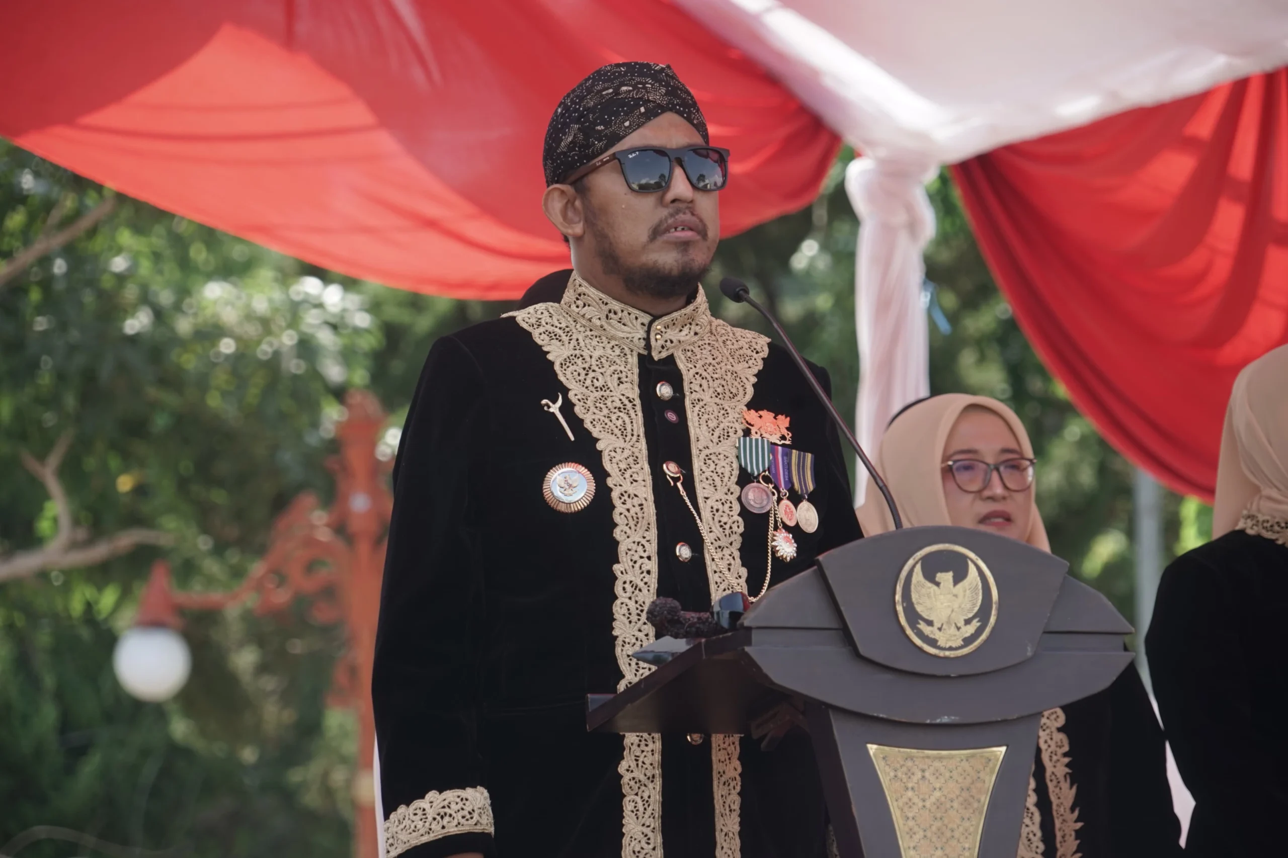 Bupati Achmad Fauzi Wongsojudo dalam peringatan Hari Jadi Sumenep ke-757 tahun 2026