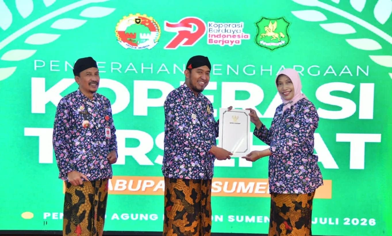 Bupati Sumenep Achmad Fauzi Wongsojudo menghadiri peringatan Hari Koperasi Nasional ke-79 Tahun 2026