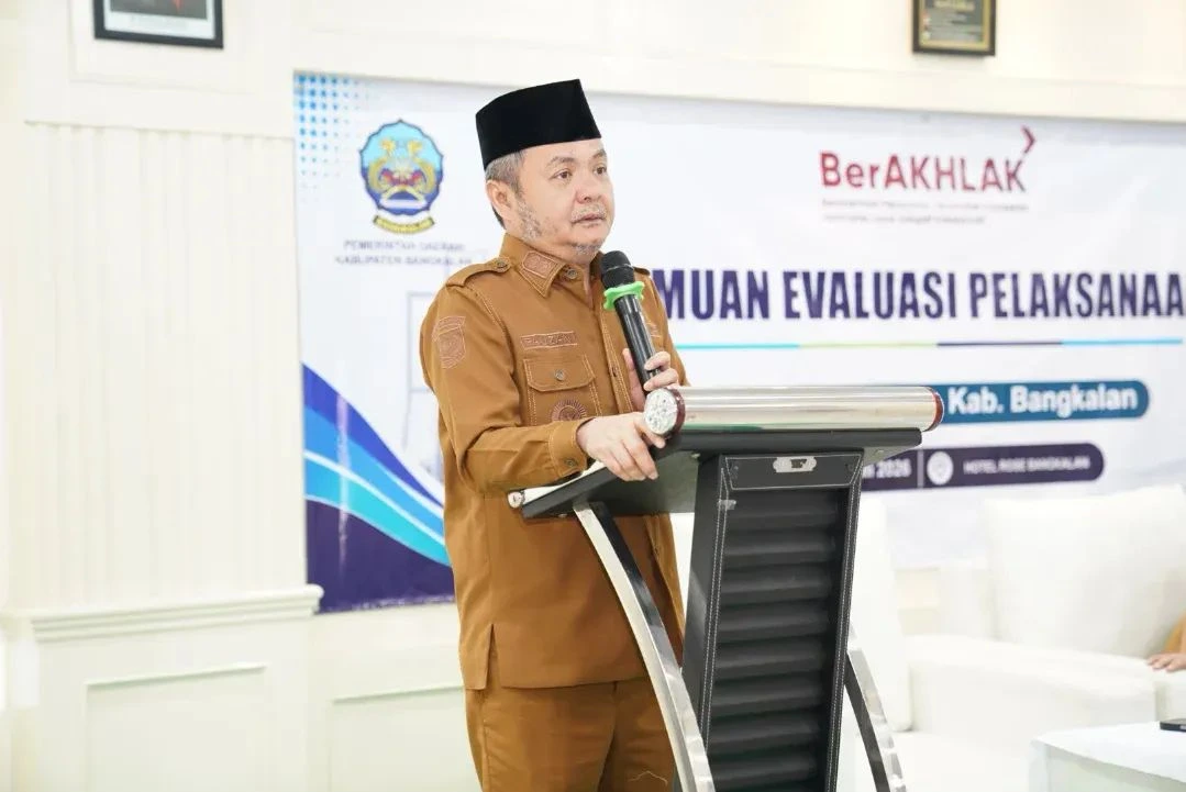 Wakil Bupati Bangkalan Moh Fauzan Ja'far membuka evaluasi Pemeriksaan Kesehatan Gratis PKG di Bangkalan